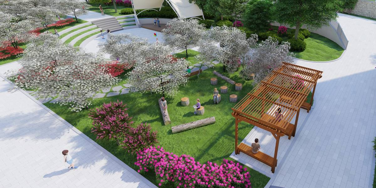 OO창작지원센터 외부공간 조감도